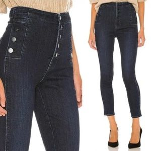 J Brand Natasha Sky High Crop Skinny Jeans Stretch Denim Dark Wash Reality 29